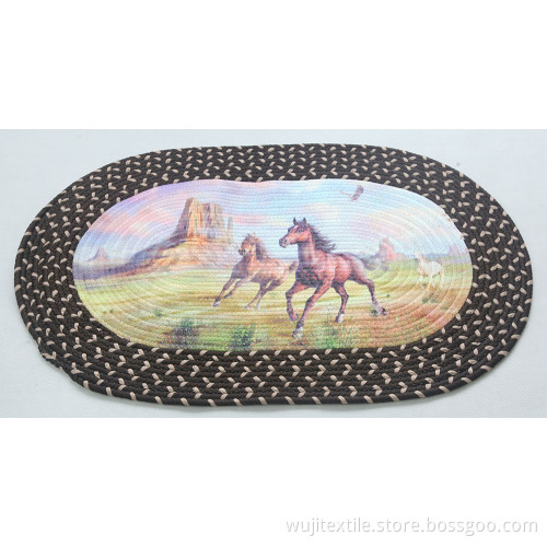 SGS Straw Braided Carpet for Decoration